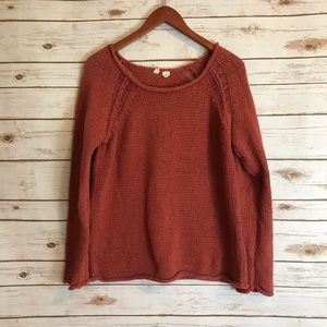 Anthropologie Moth nubby knit cotton sweater